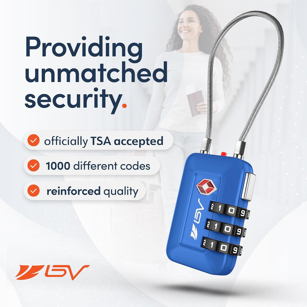 TSA Accepted Luggage Travel Lock, Set-Your-Own Combination Lock for School Gym Locker, Luggage Suitcase Baggage Locks, Filing Cabinets, Toolbox, Case (Black)