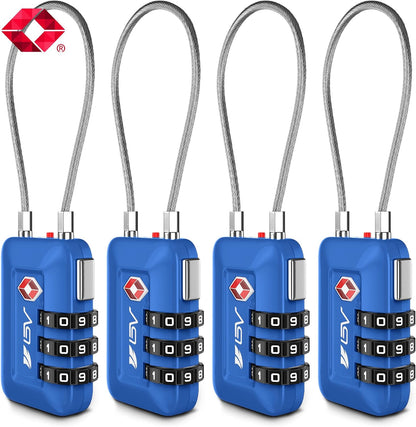 TSA Accepted Luggage Travel Lock, Set-Your-Own Combination Lock for School Gym Locker, Luggage Suitcase Baggage Locks, Filing Cabinets, Toolbox, Case (Black)