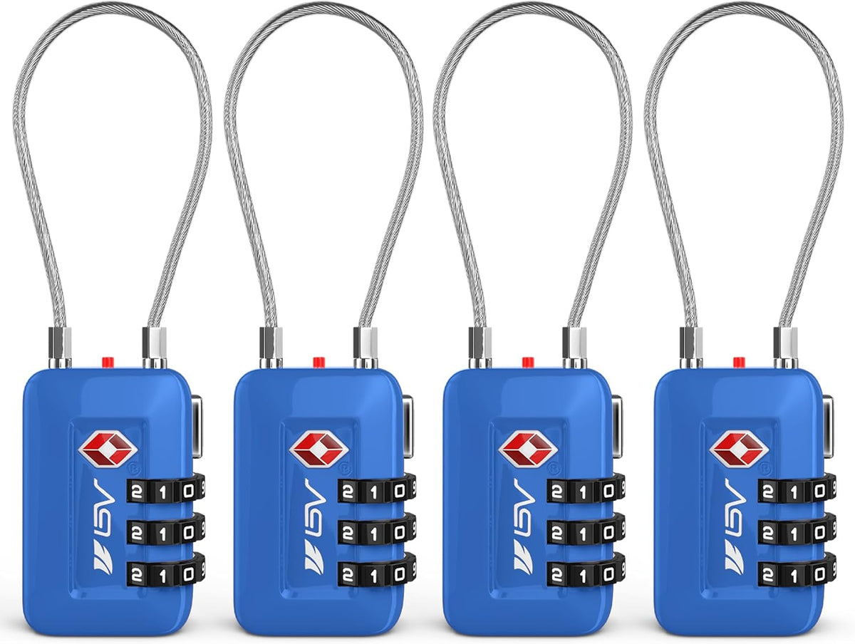 TSA Accepted Luggage Travel Lock, Set-Your-Own Combination Lock for School Gym Locker, Luggage Suitcase Baggage Locks, Filing Cabinets, Toolbox, Case (Black)