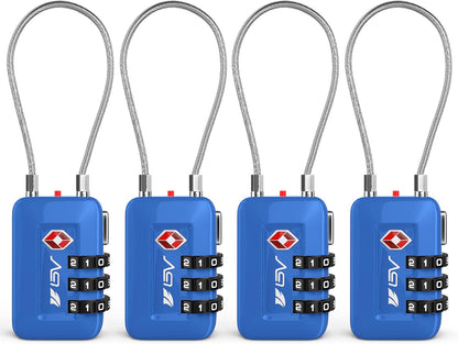 TSA Accepted Luggage Travel Lock, Set-Your-Own Combination Lock for School Gym Locker, Luggage Suitcase Baggage Locks, Filing Cabinets, Toolbox, Case (Black)