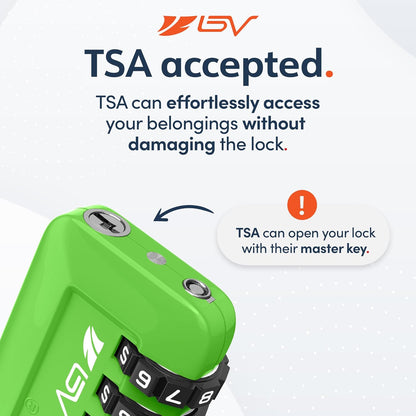 TSA Accepted Luggage Travel Lock, Set-Your-Own Combination Lock for School Gym Locker, Luggage Suitcase Baggage Locks, Filing Cabinets, Toolbox, Case (Black)