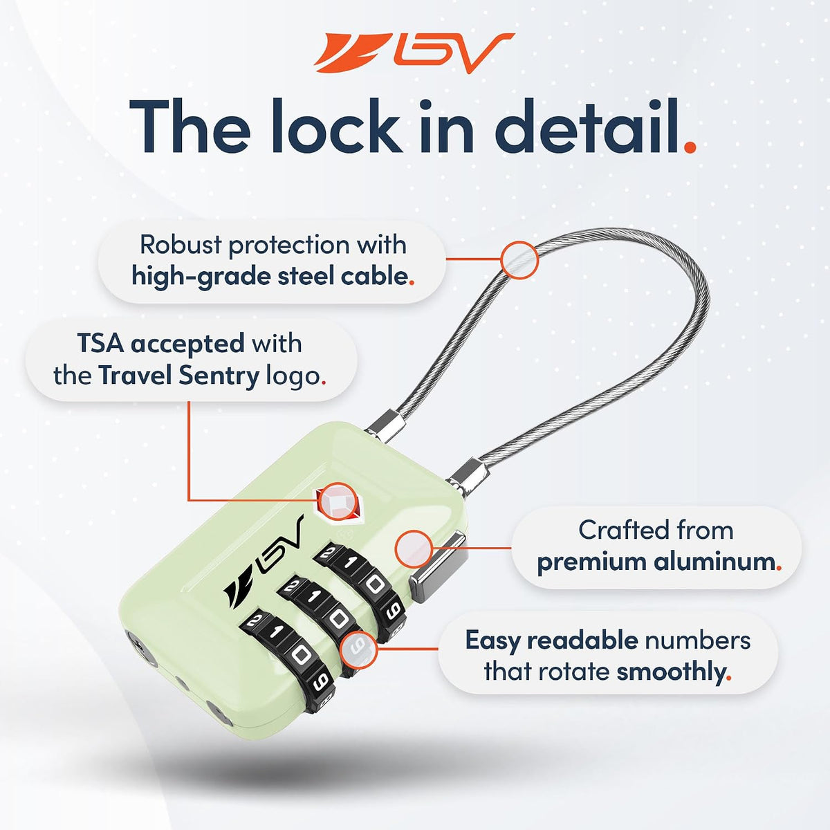 TSA Accepted Luggage Travel Lock, Set-Your-Own Combination Lock for School Gym Locker, Luggage Suitcase Baggage Locks, Filing Cabinets, Toolbox, Case (Black)