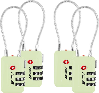 TSA Accepted Luggage Travel Lock, Set-Your-Own Combination Lock for School Gym Locker, Luggage Suitcase Baggage Locks, Filing Cabinets, Toolbox, Case (Black)