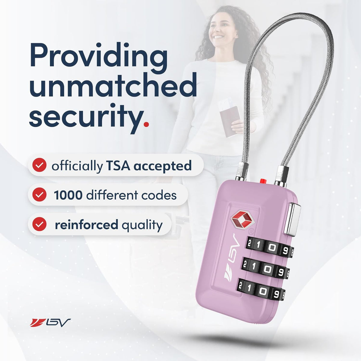 TSA Accepted Luggage Travel Lock, Set-Your-Own Combination Lock for School Gym Locker, Luggage Suitcase Baggage Locks, Filing Cabinets, Toolbox, Case (Black)