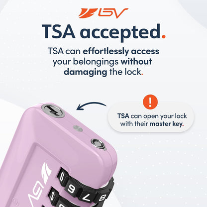 TSA Accepted Luggage Travel Lock, Set-Your-Own Combination Lock for School Gym Locker, Luggage Suitcase Baggage Locks, Filing Cabinets, Toolbox, Case (Black)
