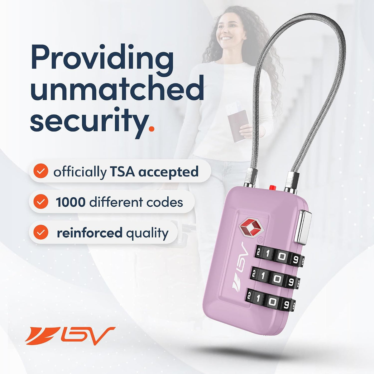 TSA Accepted Luggage Travel Lock, Set-Your-Own Combination Lock for School Gym Locker, Luggage Suitcase Baggage Locks, Filing Cabinets, Toolbox, Case (Black)