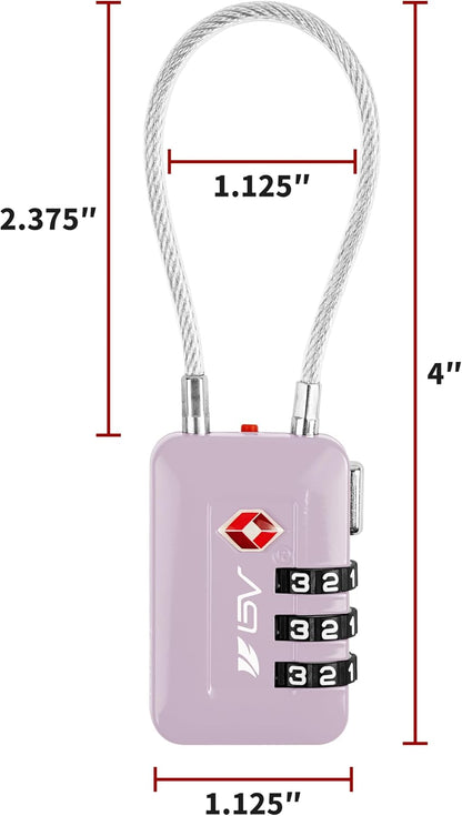 TSA Accepted Luggage Travel Lock, Set-Your-Own Combination Lock for School Gym Locker, Luggage Suitcase Baggage Locks, Filing Cabinets, Toolbox, Case (Black)