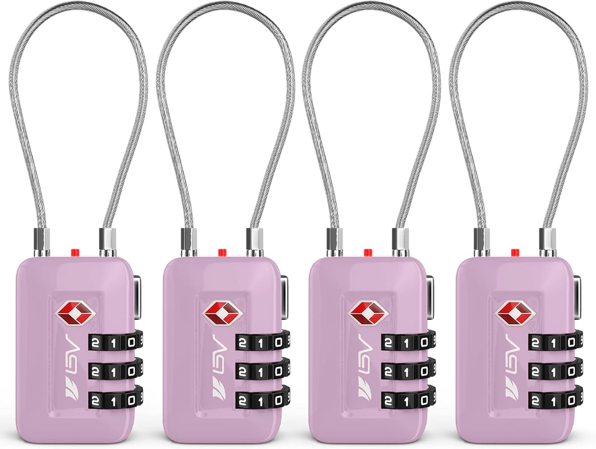 TSA Accepted Luggage Travel Lock, Set-Your-Own Combination Lock for School Gym Locker, Luggage Suitcase Baggage Locks, Filing Cabinets, Toolbox, Case (Black)