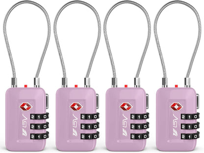 TSA Accepted Luggage Travel Lock, Set-Your-Own Combination Lock for School Gym Locker, Luggage Suitcase Baggage Locks, Filing Cabinets, Toolbox, Case (Black)