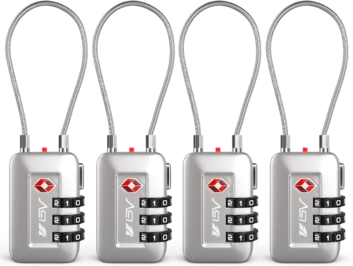 TSA Accepted Luggage Travel Lock, Set-Your-Own Combination Lock for School Gym Locker, Luggage Suitcase Baggage Locks, Filing Cabinets, Toolbox, Case (Black)