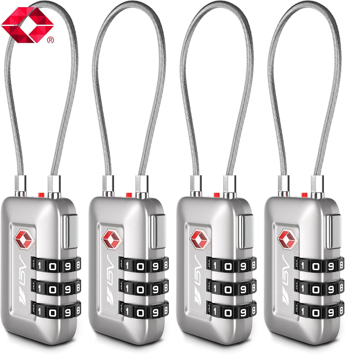 TSA Accepted Luggage Travel Lock, Set-Your-Own Combination Lock for School Gym Locker, Luggage Suitcase Baggage Locks, Filing Cabinets, Toolbox, Case (Black)