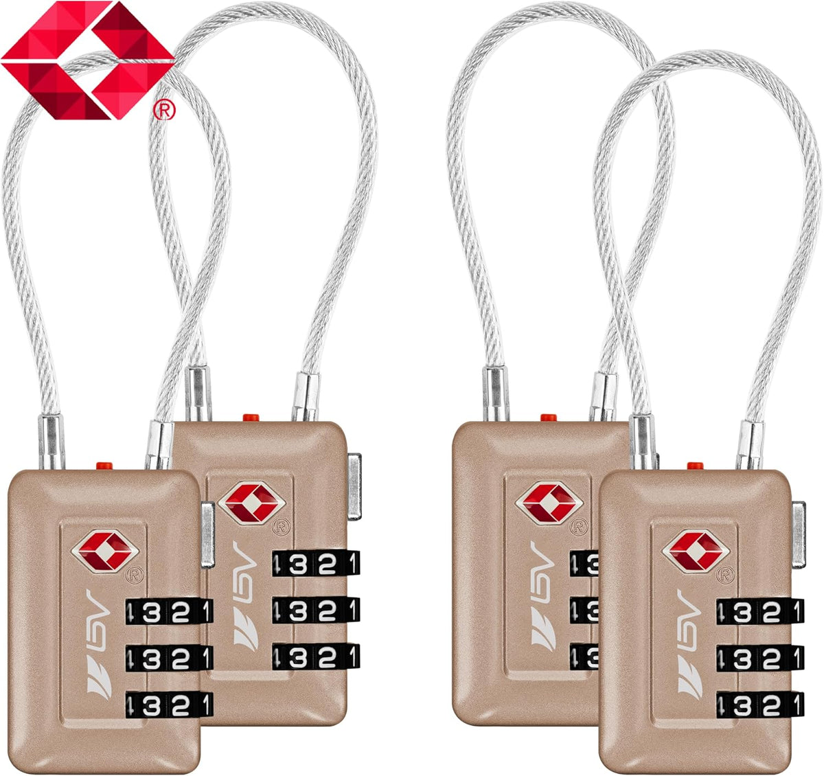 TSA Accepted Luggage Travel Lock, Set-Your-Own Combination Lock for School Gym Locker, Luggage Suitcase Baggage Locks, Filing Cabinets, Toolbox, Case (Black)