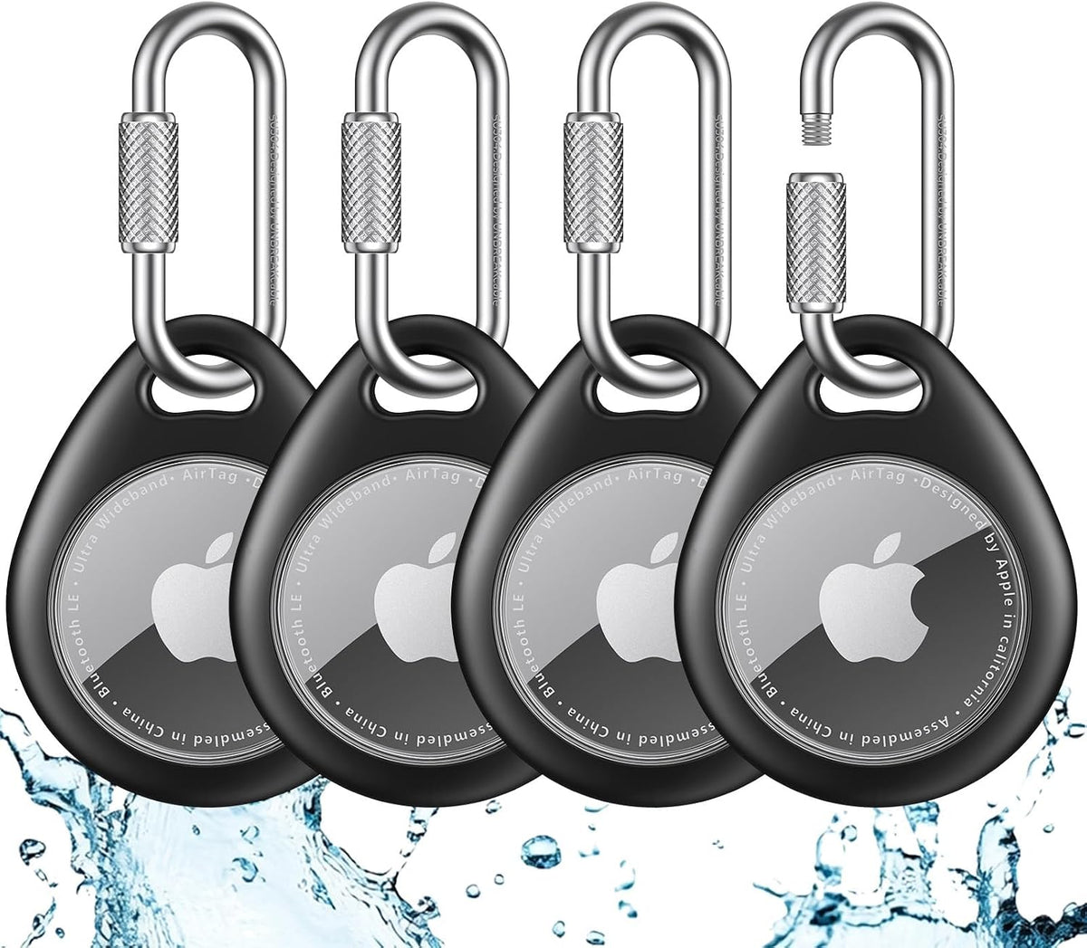 for AirTag Holder Case with Professional Carabiner, 4 Pack