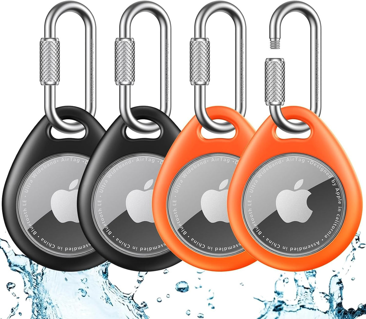 for AirTag Holder Case with Professional Carabiner, 4 Pack