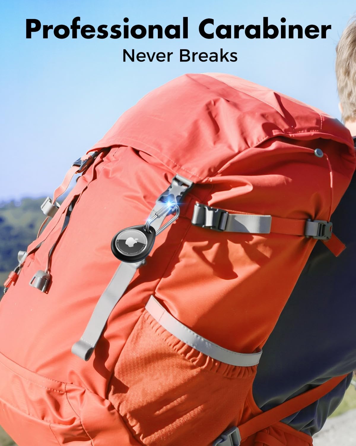 for AirTag Holder Case with Professional Carabiner, 4 Pack