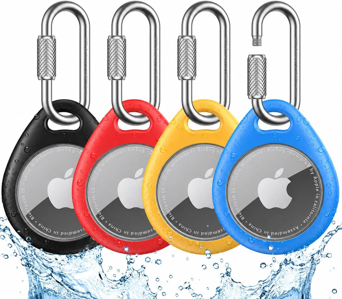 for AirTag Holder Case with Professional Carabiner, 4 Pack