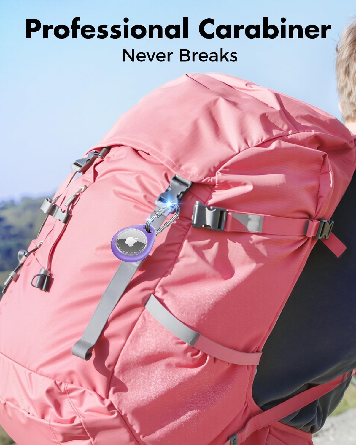for AirTag Holder Case with Professional Carabiner, 4 Pack