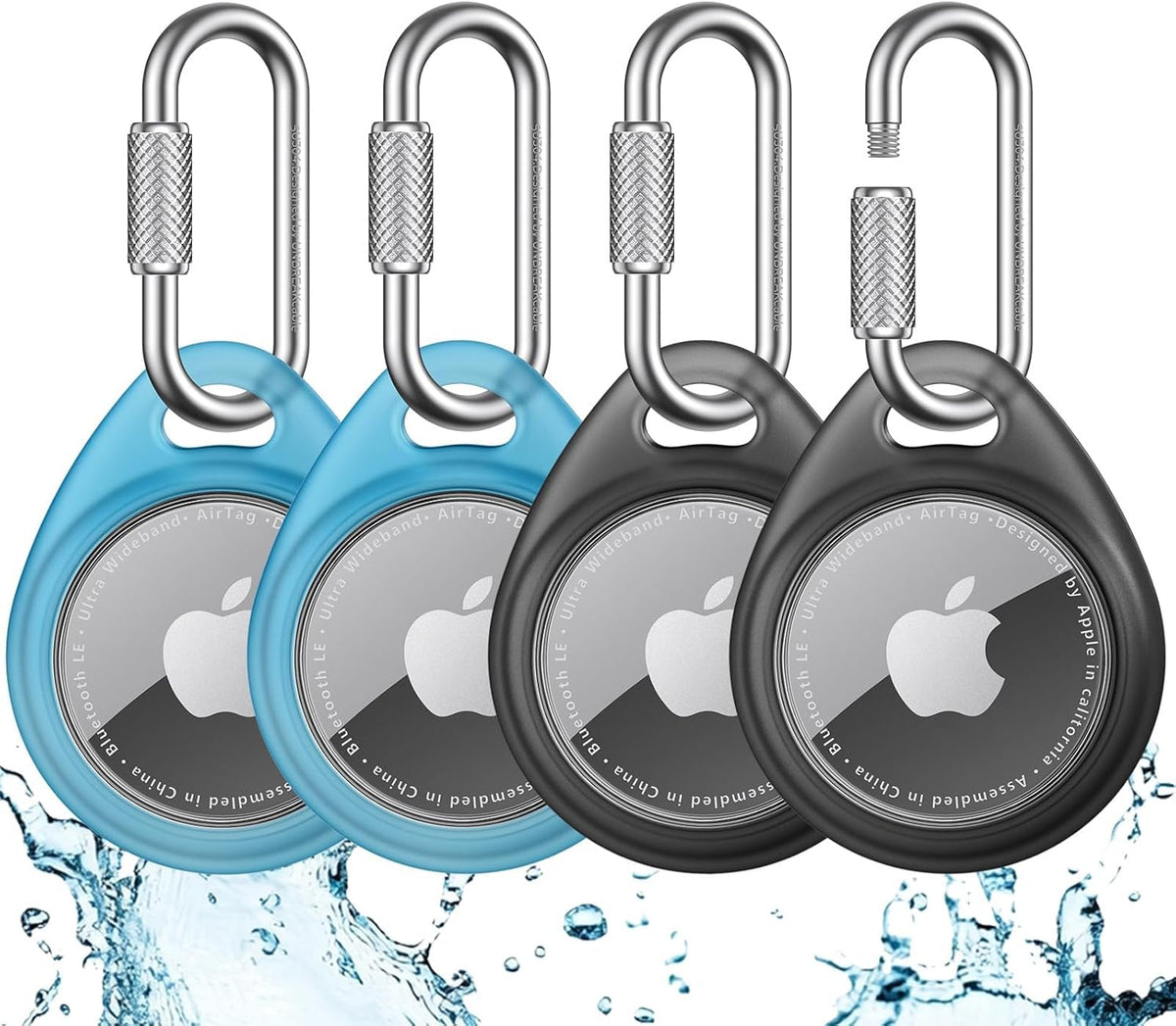 for AirTag Holder Case with Professional Carabiner, 4 Pack