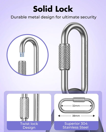 for AirTag Holder Case with Professional Carabiner, 4 Pack