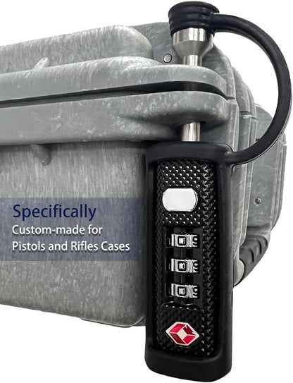 LAFENLIN TSA Lock for Gun Case, 3-Dial Combo Padlock, 2 Pack