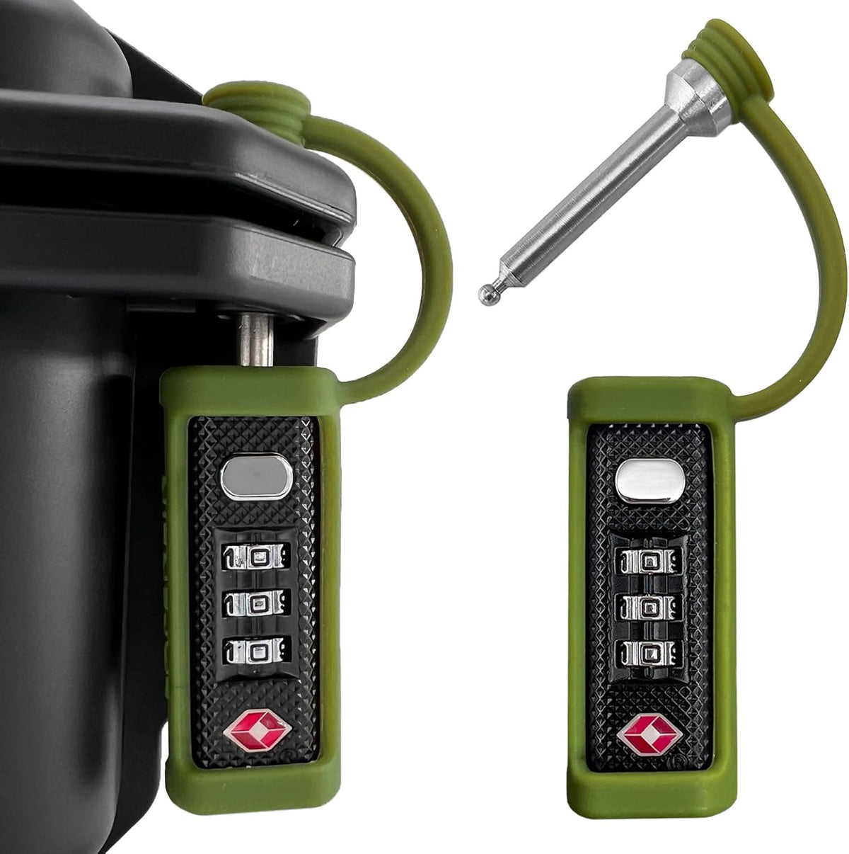 LAFENLIN TSA Lock for Gun Case, 3-Dial Combo Padlock, 2 Pack