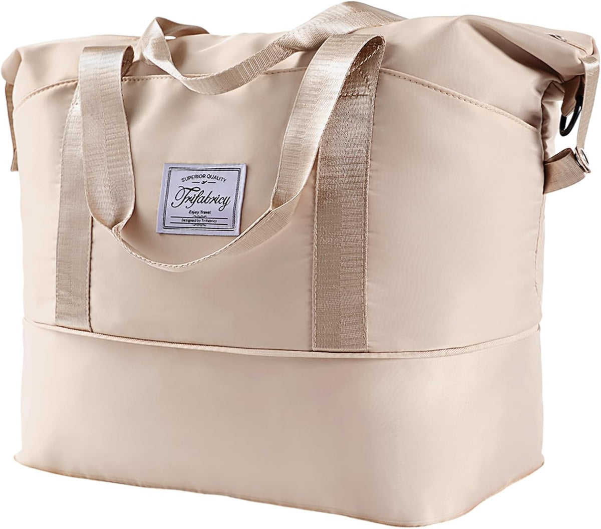 Travel Duffel Bag with Wet Pocket & Trolley Sleeve, Waterproof Expandable
