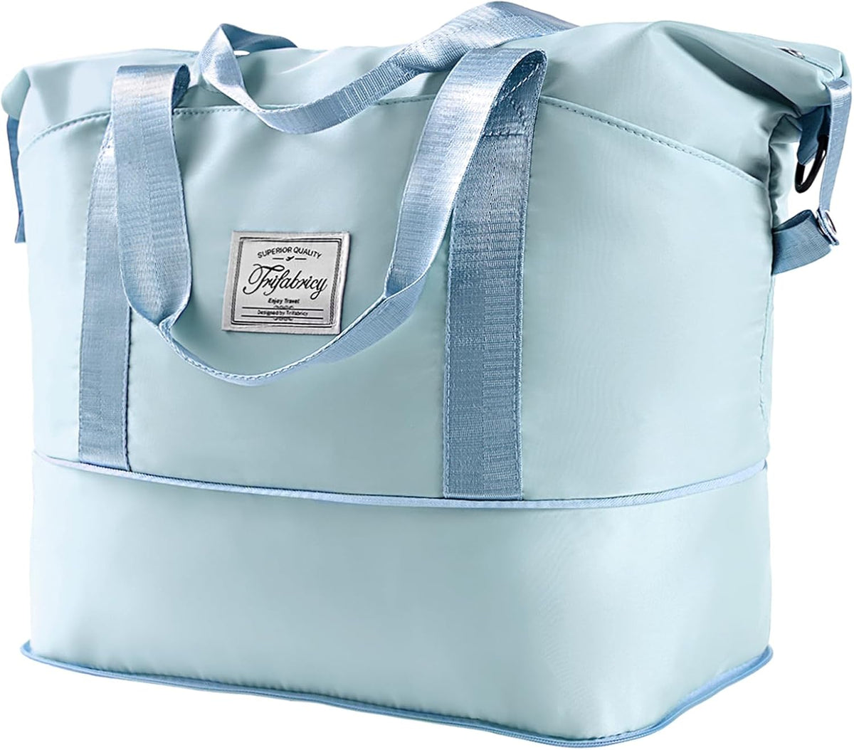 Travel Duffel Bag with Wet Pocket & Trolley Sleeve, Waterproof Expandable