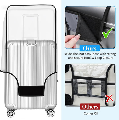 Clear PVC Suitcase Cover Protectors 30 Inch Luggage Cover Protectors for Wheeled Suitcase 30''
