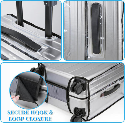 Clear PVC Suitcase Cover Protectors 30 Inch Luggage Cover Protectors for Wheeled Suitcase 30''