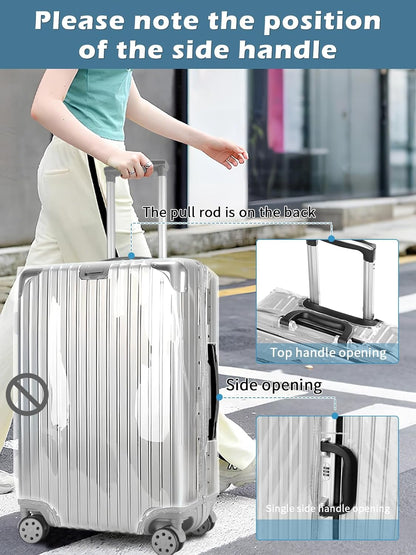 Clear PVC Suitcase Cover Protectors 30 Inch Luggage Cover Protectors for Wheeled Suitcase 30''