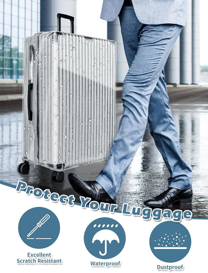 Clear PVC Suitcase Cover Protectors 30 Inch Luggage Cover Protectors for Wheeled Suitcase 30''
