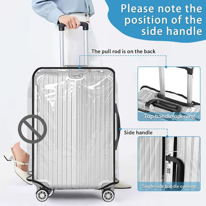 Clear PVC Suitcase Cover Protectors 30 Inch Luggage Cover Protectors for Wheeled Suitcase 30''