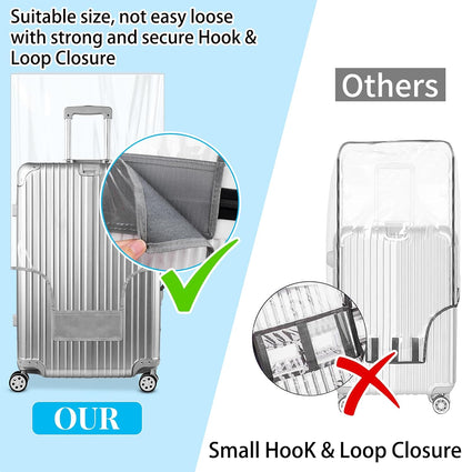 Clear PVC Suitcase Cover Protectors 30 Inch Luggage Cover Protectors for Wheeled Suitcase 30''