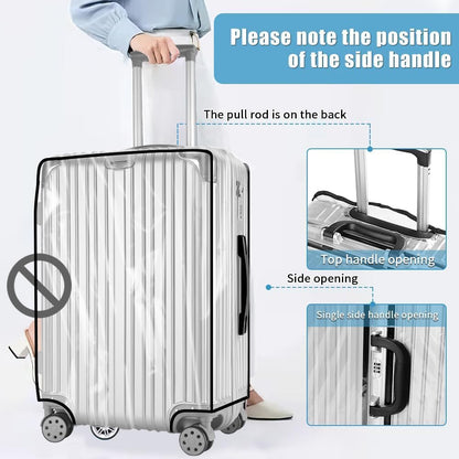 Clear PVC Suitcase Cover Protectors 30 Inch Luggage Cover Protectors for Wheeled Suitcase 30''