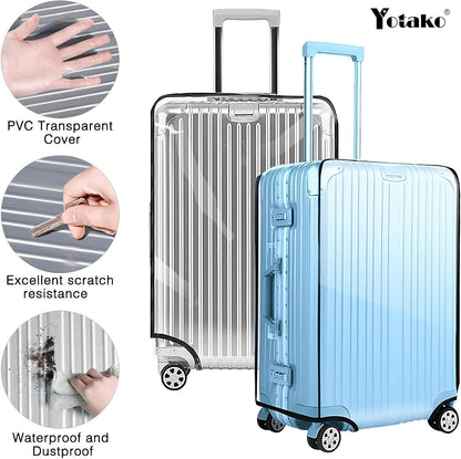 Clear PVC Suitcase Cover Protectors 30 Inch Luggage Cover Protectors for Wheeled Suitcase 30''