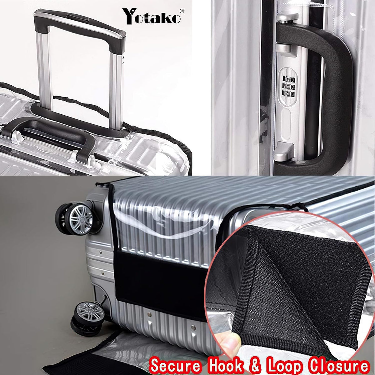 Clear PVC Suitcase Cover Protectors 30 Inch Luggage Cover Protectors for Wheeled Suitcase 30''