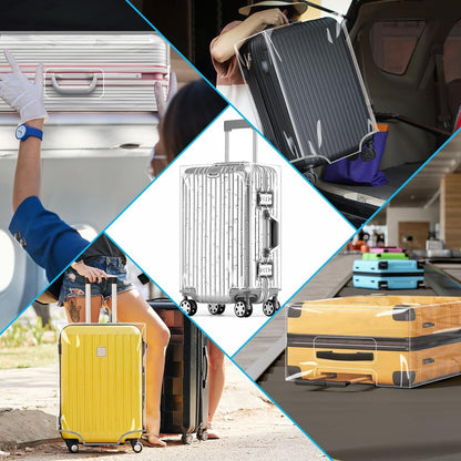 Clear PVC Suitcase Cover Protectors 30 Inch Luggage Cover Protectors for Wheeled Suitcase 30''