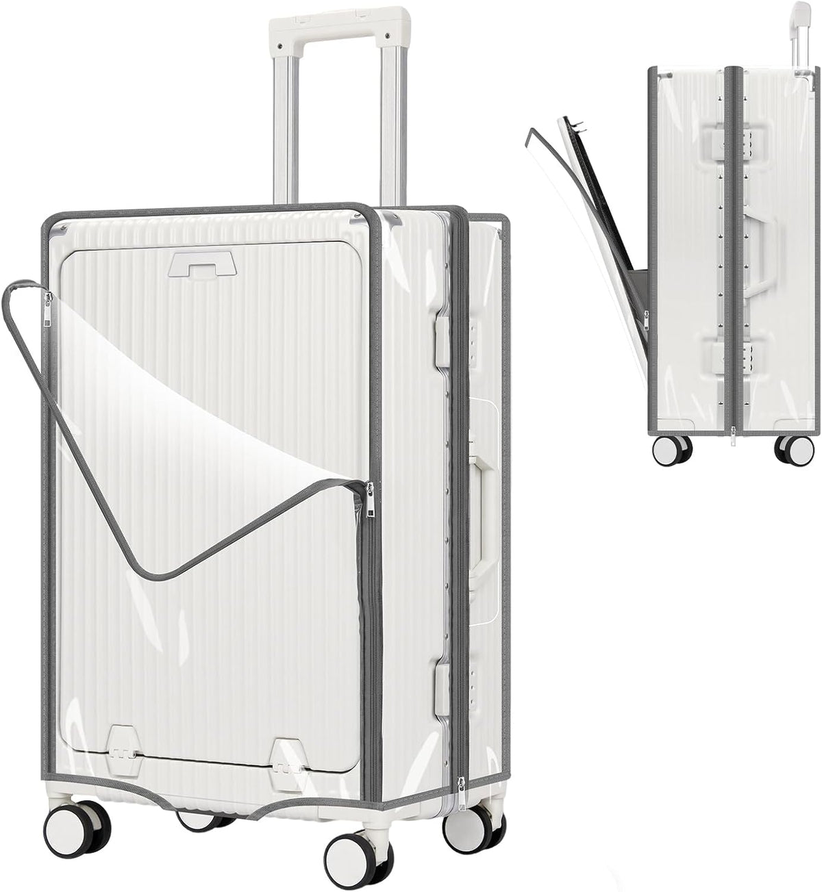 Clear PVC Suitcase Cover Protectors 30 Inch Luggage Cover Protectors for Wheeled Suitcase 30''