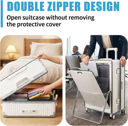 Clear PVC Suitcase Cover Protectors 30 Inch Luggage Cover Protectors for Wheeled Suitcase 30''