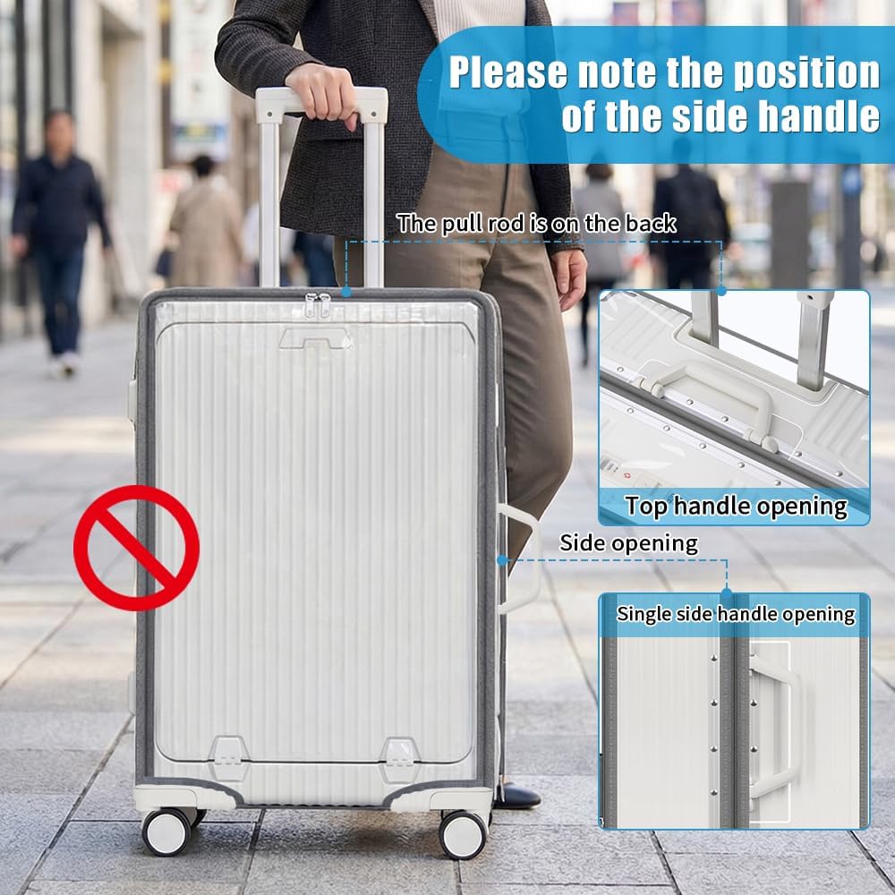 Clear PVC Suitcase Cover Protectors 30 Inch Luggage Cover Protectors for Wheeled Suitcase 30''
