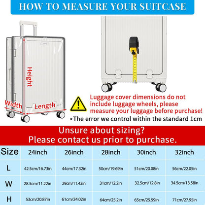 Clear PVC Suitcase Cover Protectors 30 Inch Luggage Cover Protectors for Wheeled Suitcase 30''