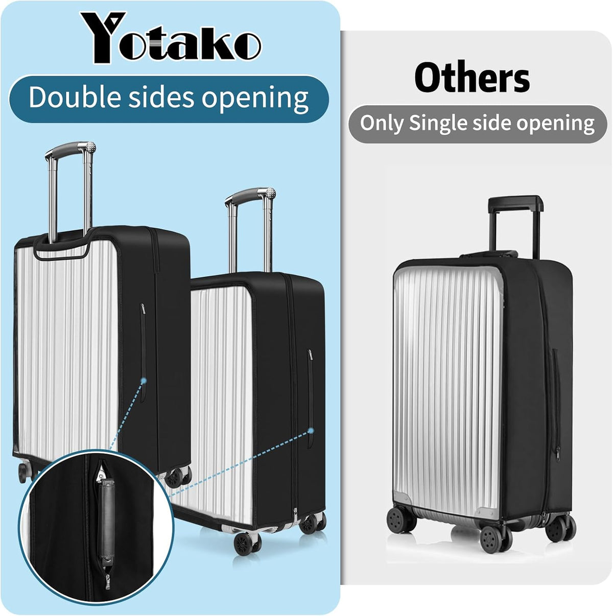 Clear PVC Suitcase Cover Protectors 30 Inch Luggage Cover Protectors for Wheeled Suitcase 30''