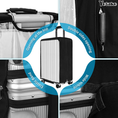 Clear PVC Suitcase Cover Protectors 30 Inch Luggage Cover Protectors for Wheeled Suitcase 30''