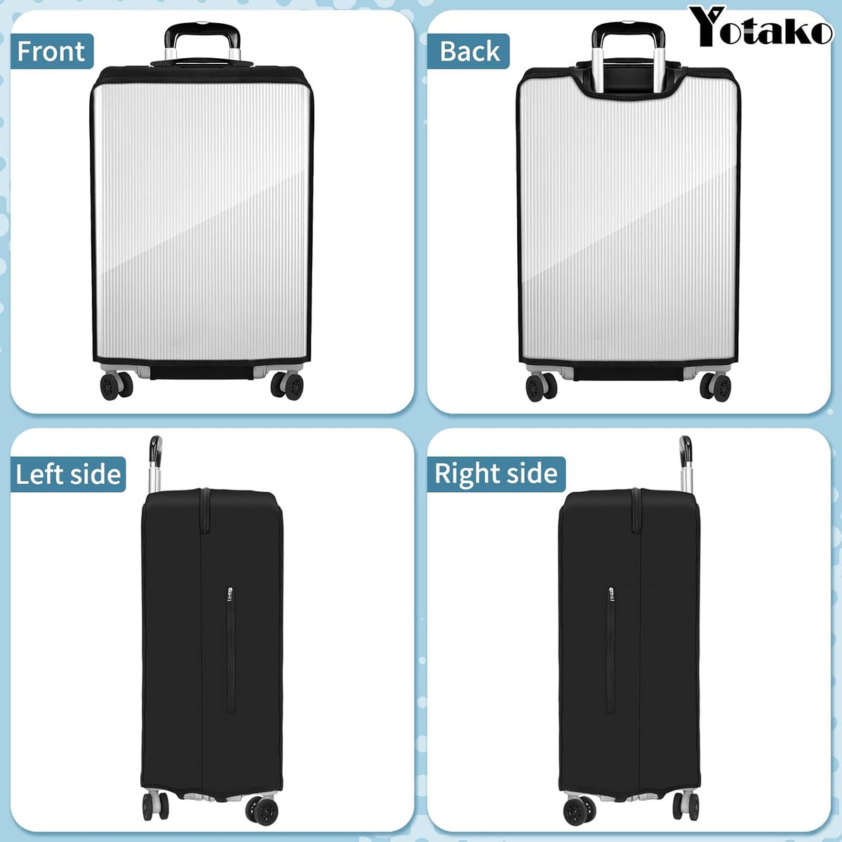 Clear PVC Suitcase Cover Protectors 30 Inch Luggage Cover Protectors for Wheeled Suitcase 30''