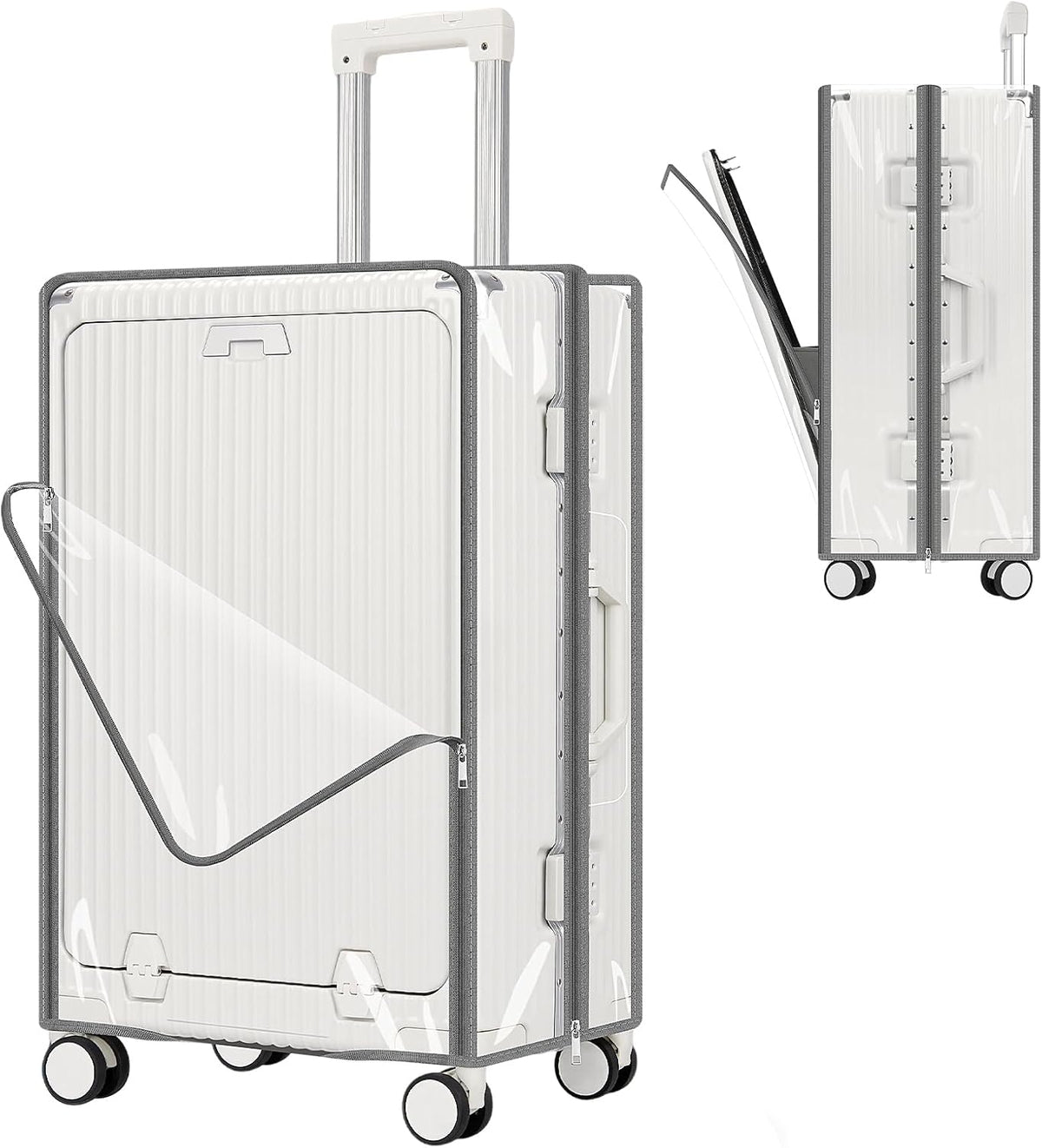 Clear PVC Suitcase Cover Protectors 30 Inch Luggage Cover Protectors for Wheeled Suitcase 30''