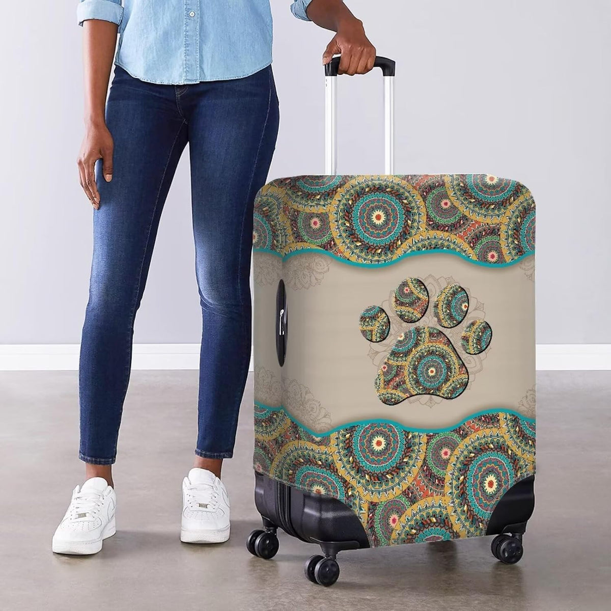 Purple Butterflies Luggage Cover for Women Girls,Cute Travel Suitcase Protector Washable Anti-scratch Suitcase Covers,Fit 30-32inch - Colors B