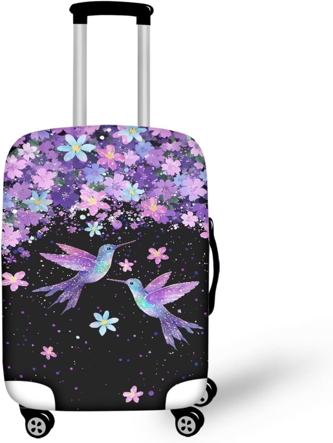 Purple Butterflies Luggage Cover for Women Girls,Cute Travel Suitcase Protector Washable Anti-scratch Suitcase Covers,Fit 30-32inch - Colors B