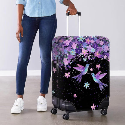 Purple Butterflies Luggage Cover for Women Girls,Cute Travel Suitcase Protector Washable Anti-scratch Suitcase Covers,Fit 30-32inch - Colors B