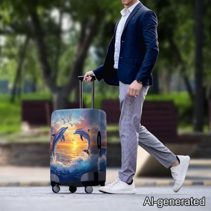 Purple Butterflies Luggage Cover for Women Girls,Cute Travel Suitcase Protector Washable Anti-scratch Suitcase Covers,Fit 30-32inch - Colors B