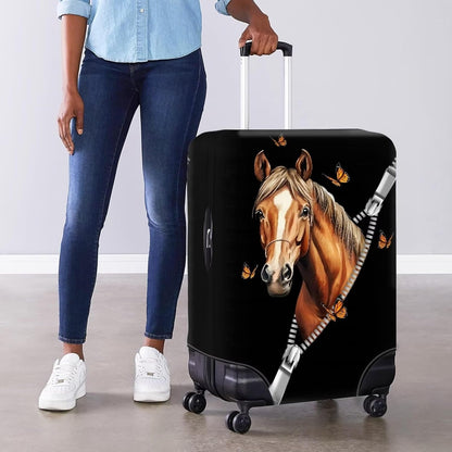 Purple Butterflies Luggage Cover for Women Girls,Cute Travel Suitcase Protector Washable Anti-scratch Suitcase Covers,Fit 30-32inch - Colors B
